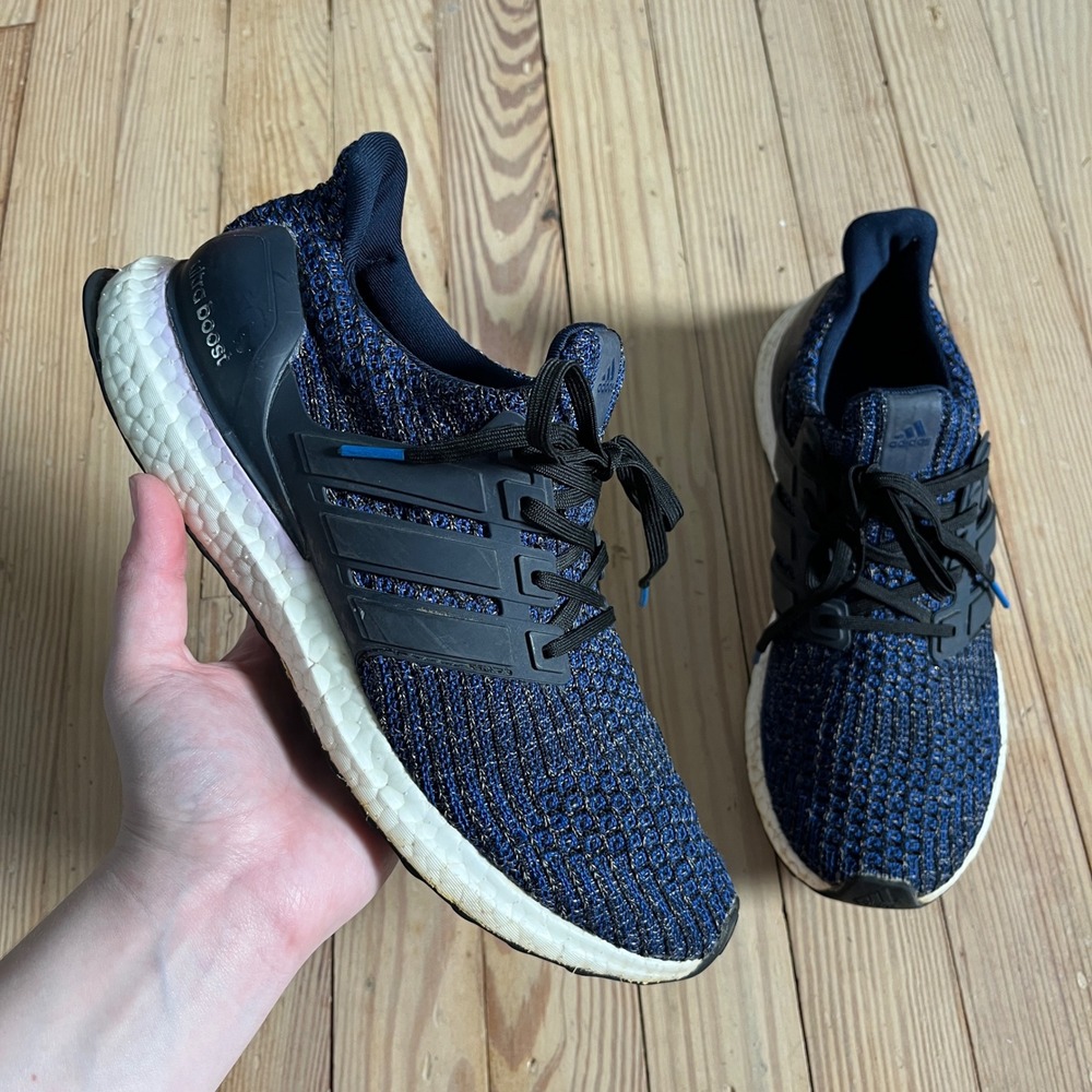 Adidas Ultraboost 4.0 Mens 8.5 Navy Blue Primeknit Running comfort Shoes CP9250